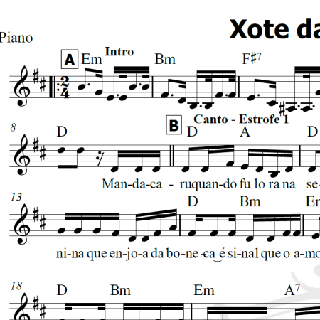 Xote das Meninas - Luiz Gonzaga - Piano/Vocal