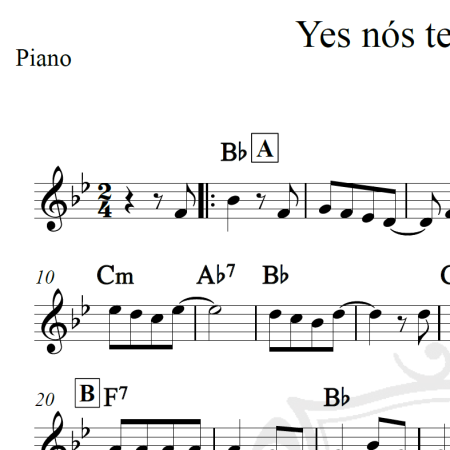 Yes nós temos banana - Piano