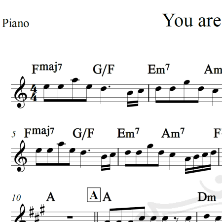 You are everything - Rod Stewart - Piano