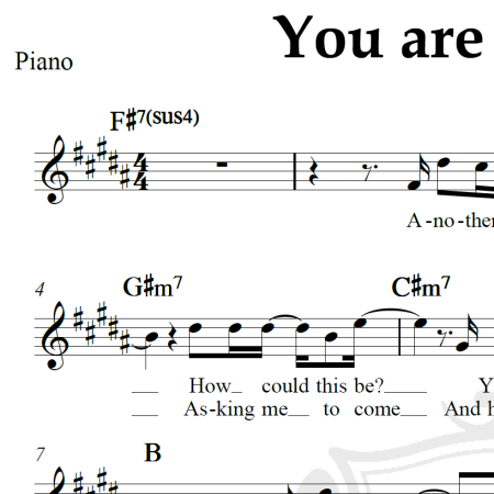 You are not alone - Michael Jackson - Piano/Vocal