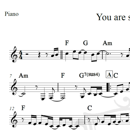 You are so beautiful - James Blunt - Piano