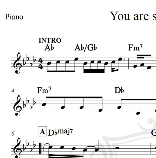 You are so beautiful - Joe Cocker - Piano