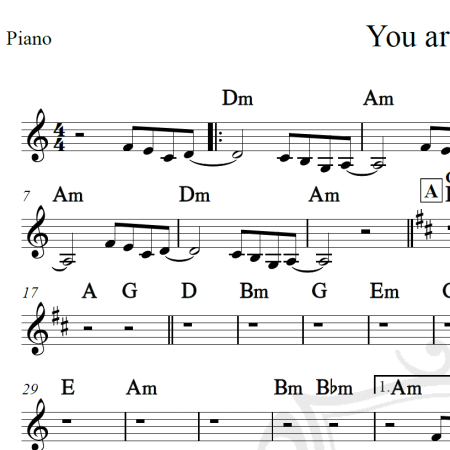 You are the one - A-ha - Cifra