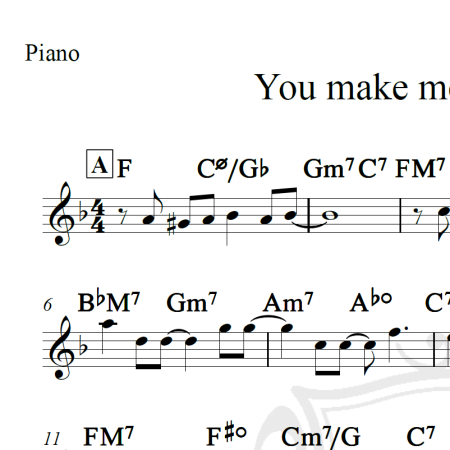You make me feel so young - Frank Sinatra - Piano