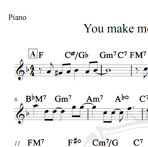 You make me feel so young - Frank Sinatra - Piano