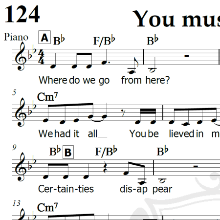You must love me - Piano/Vocal
