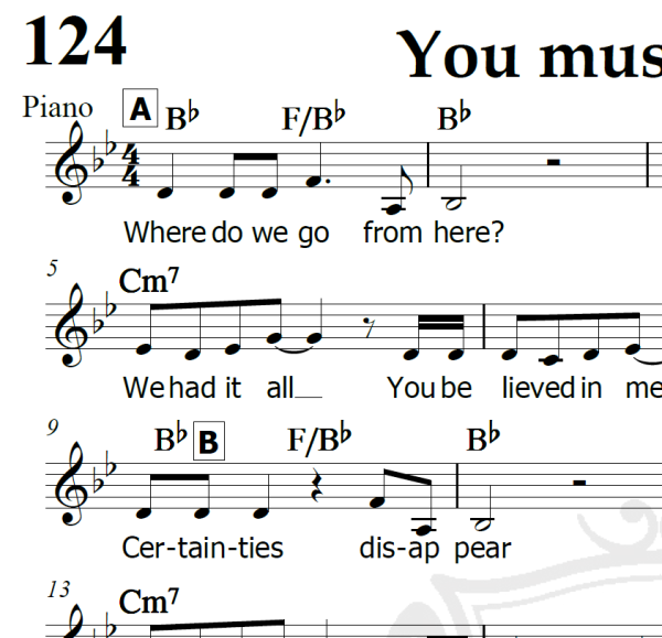 You must love me - Piano/Vocal