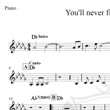 You'll never find another love - Michael Bubblé - Piano