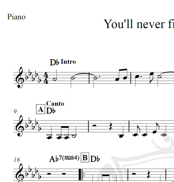 You'll never find another love - Michael Bubblé - Piano