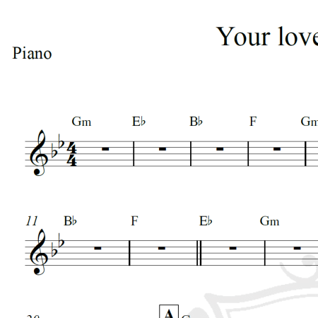 Your love never fails - Jesus Culture - Piano