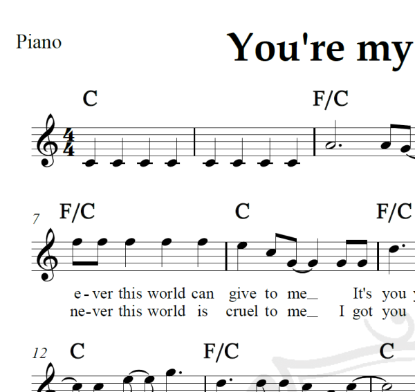 You're my best friend - Queen - Piano/Vocal