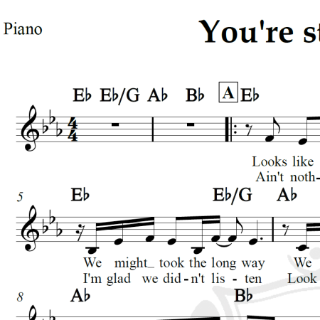 You're still the one - Shania Twain - Piano/Vocal