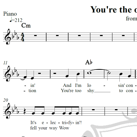 You're the one that I want - Olivia Newton John e John Travolta - Piano/Vocal