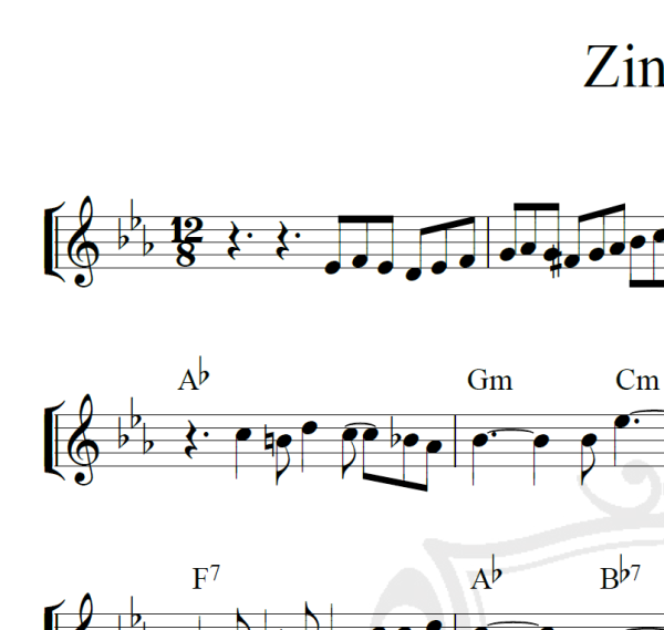 Zingara - Piano
