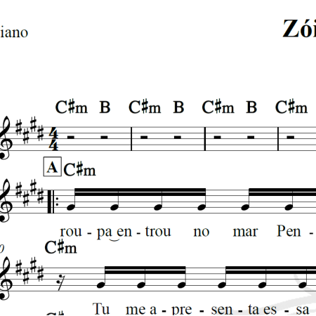 Zóio de lula - Charlie Brown Jr. - Piano/Vocal